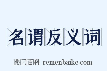 名谓反义词是什么意思的图片